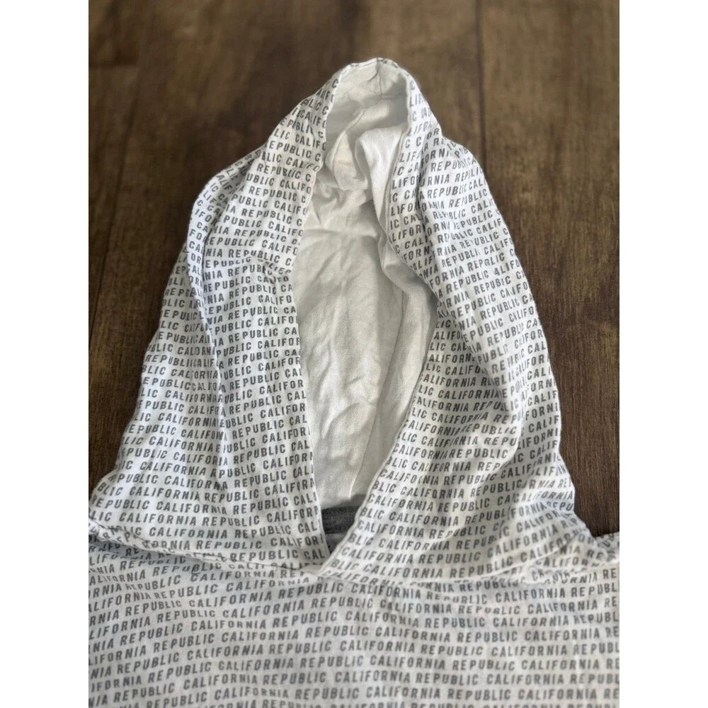 Eighty Eight Brand California Republic White Short Sleeve Hoodie Size 18/20